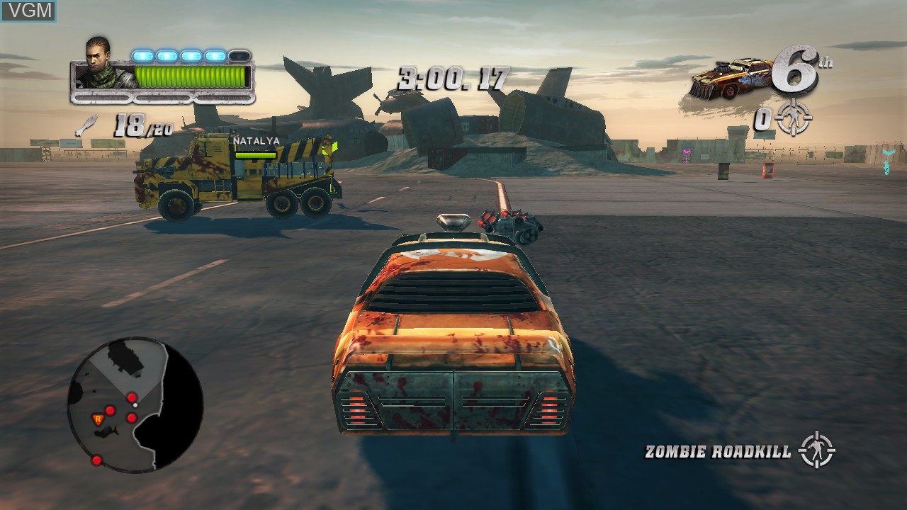 In-game screen of the game Blood Drive on Sony Playstation 3