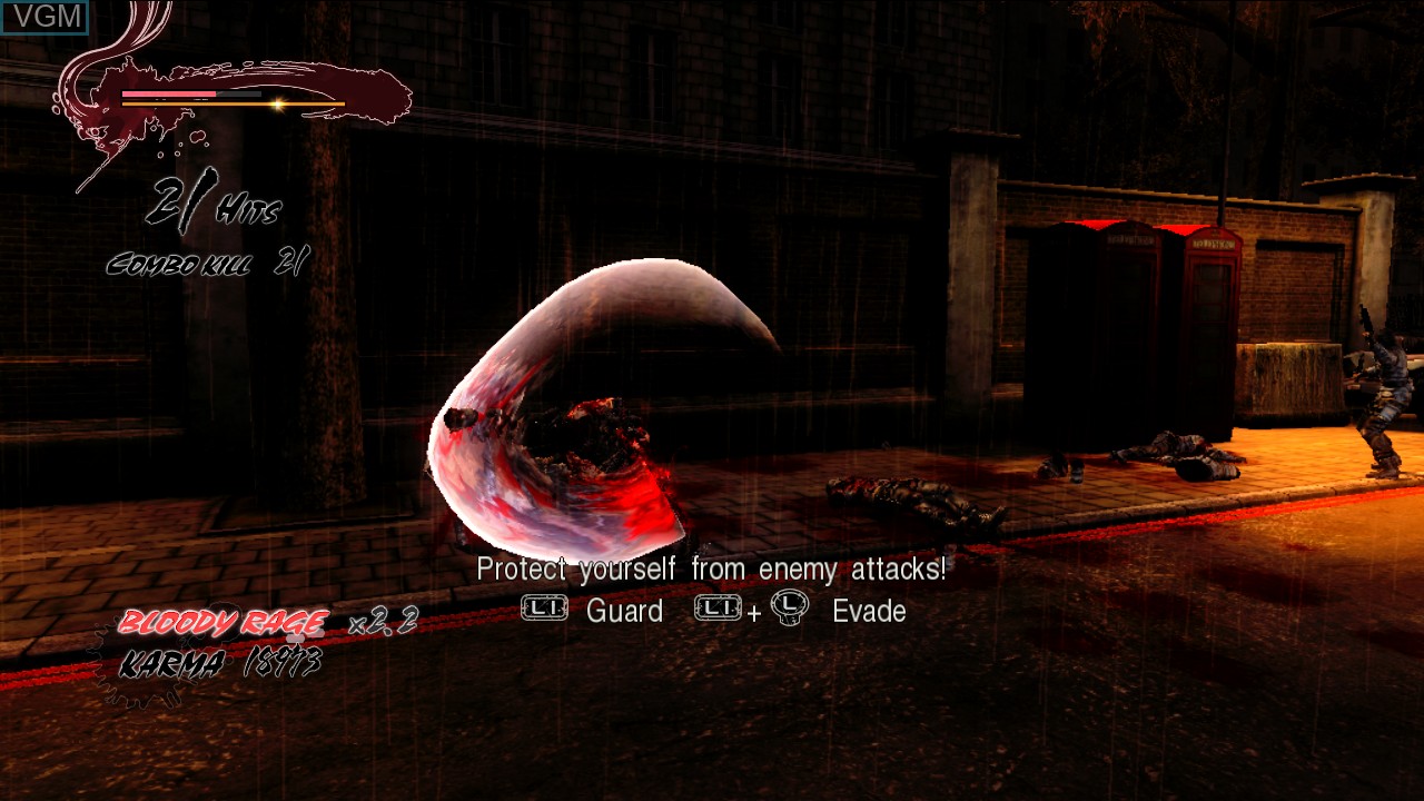 In-game screen of the game Ninja Gaiden 3 - Razor's Edge on Sony Playstation 3