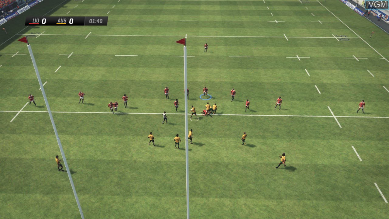 In-game screen of the game Rugby Challenge 2 - The Lions Tour Edition on Sony Playstation 3