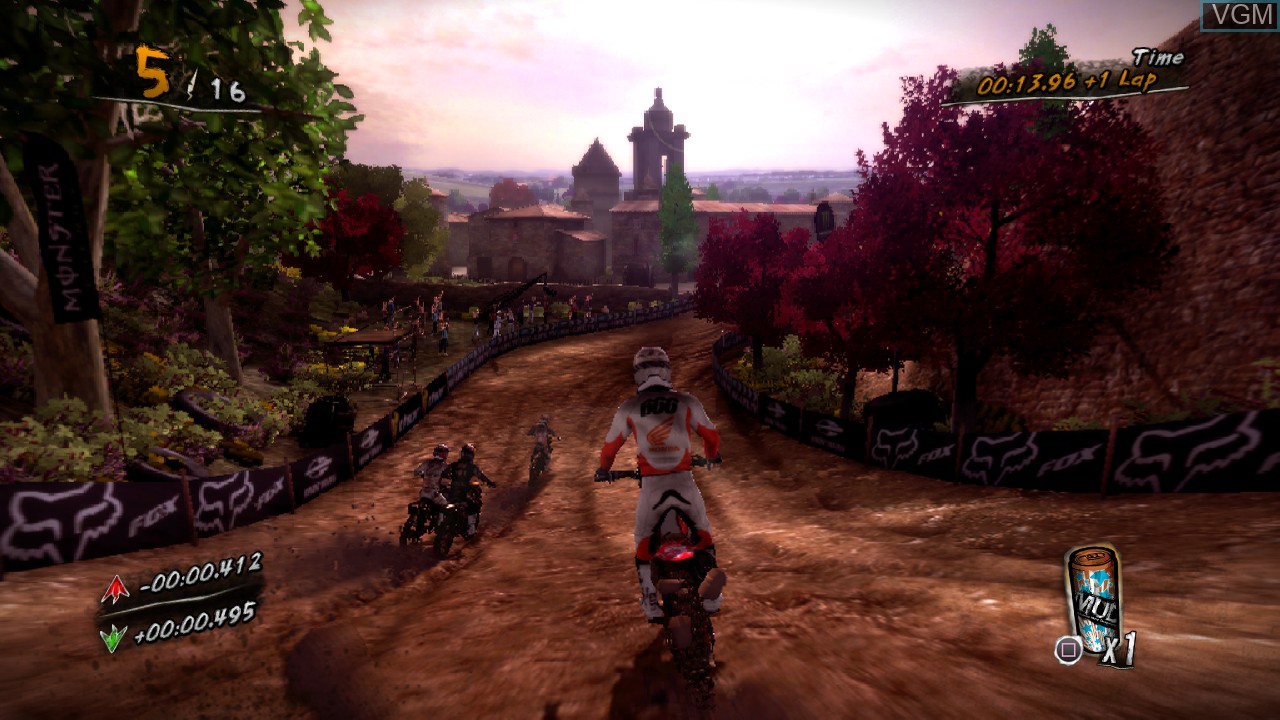 In-game screen of the game MUD - FIM Motocross World Championship on Sony Playstation 3