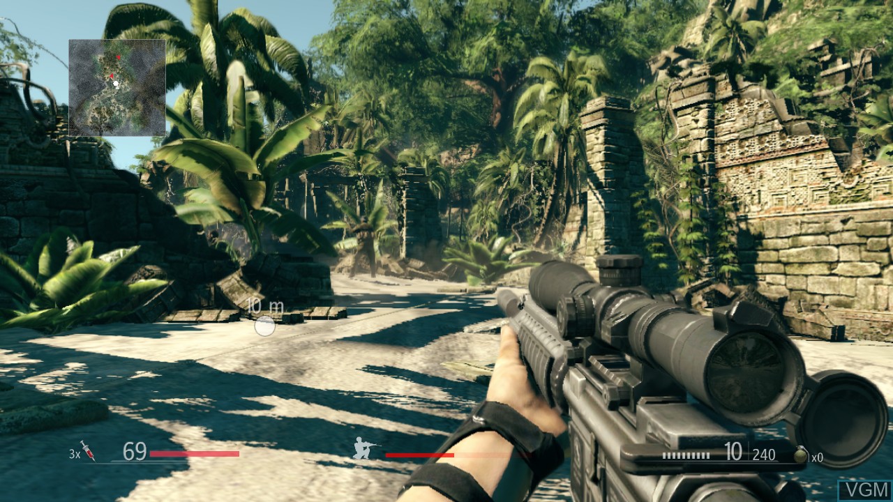 In-game screen of the game Sniper - Ghost Warrior on Sony Playstation 3