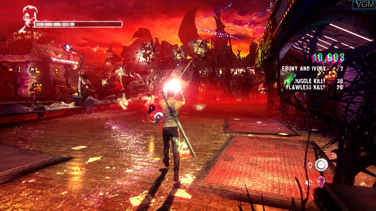 In-game screen of the game DmC - Devil May Cry on Sony Playstation 3