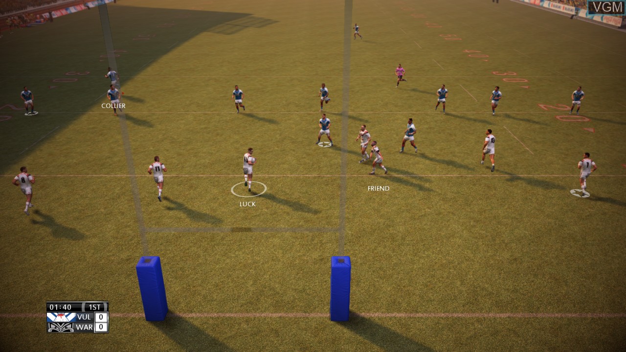 In-game screen of the game Rugby League Live 2 on Sony Playstation 3