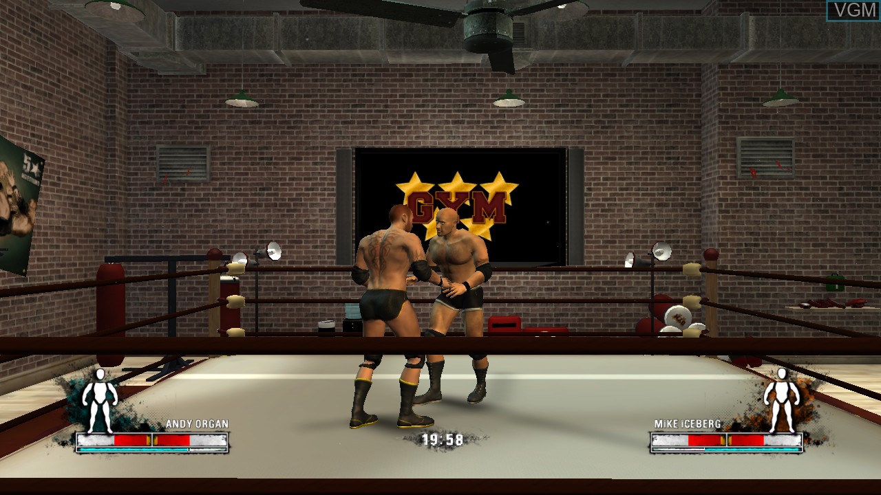 In-game screen of the game 5 Star Wrestling on Sony Playstation 3