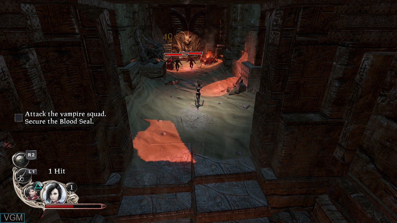 In-game screen of the game Blood Knights on Sony Playstation 3