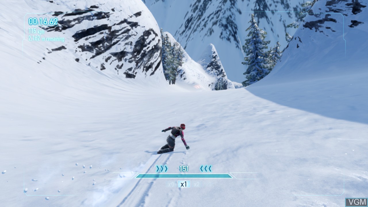 In-game screen of the game SSX on Sony Playstation 3