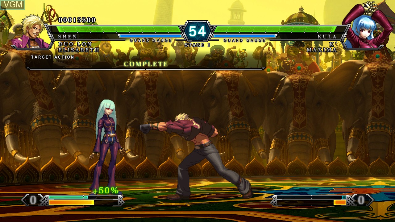 In-game screen of the game King of Fighters XIII, The on Sony Playstation 3
