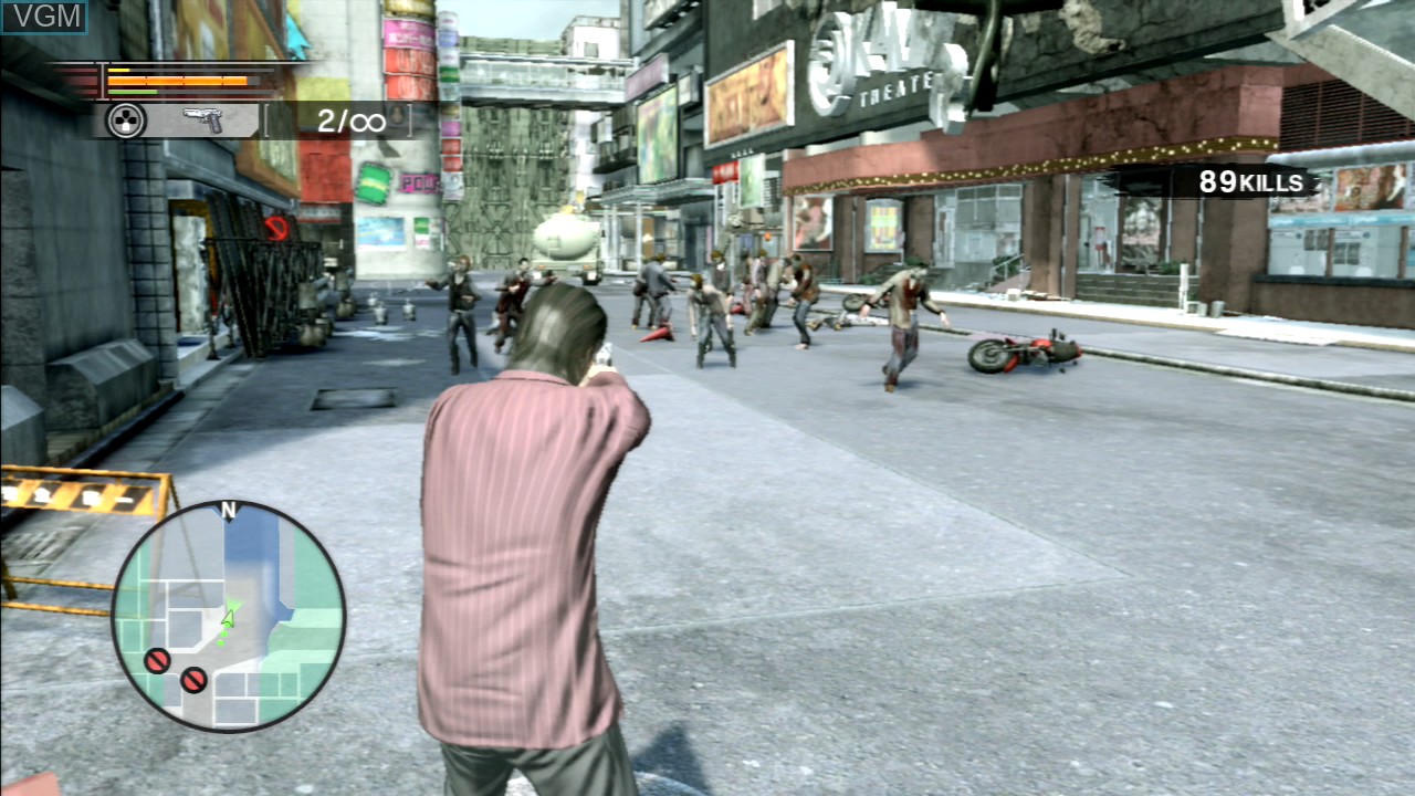 In-game screen of the game Yakuza - Dead Souls on Sony Playstation 3