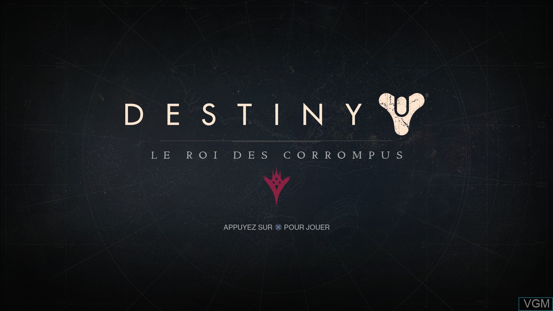 Title screen of the game Destiny on Sony Playstation 4