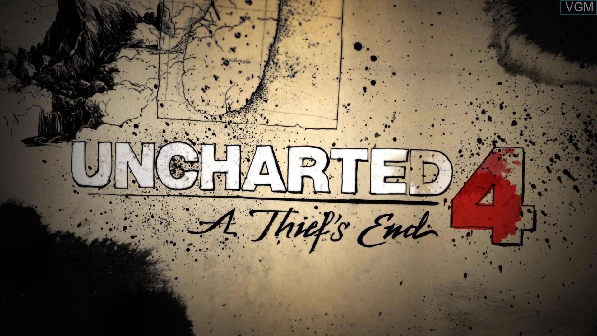 Title screen of the game Uncharted 4 - A Thief's End on Sony Playstation 4