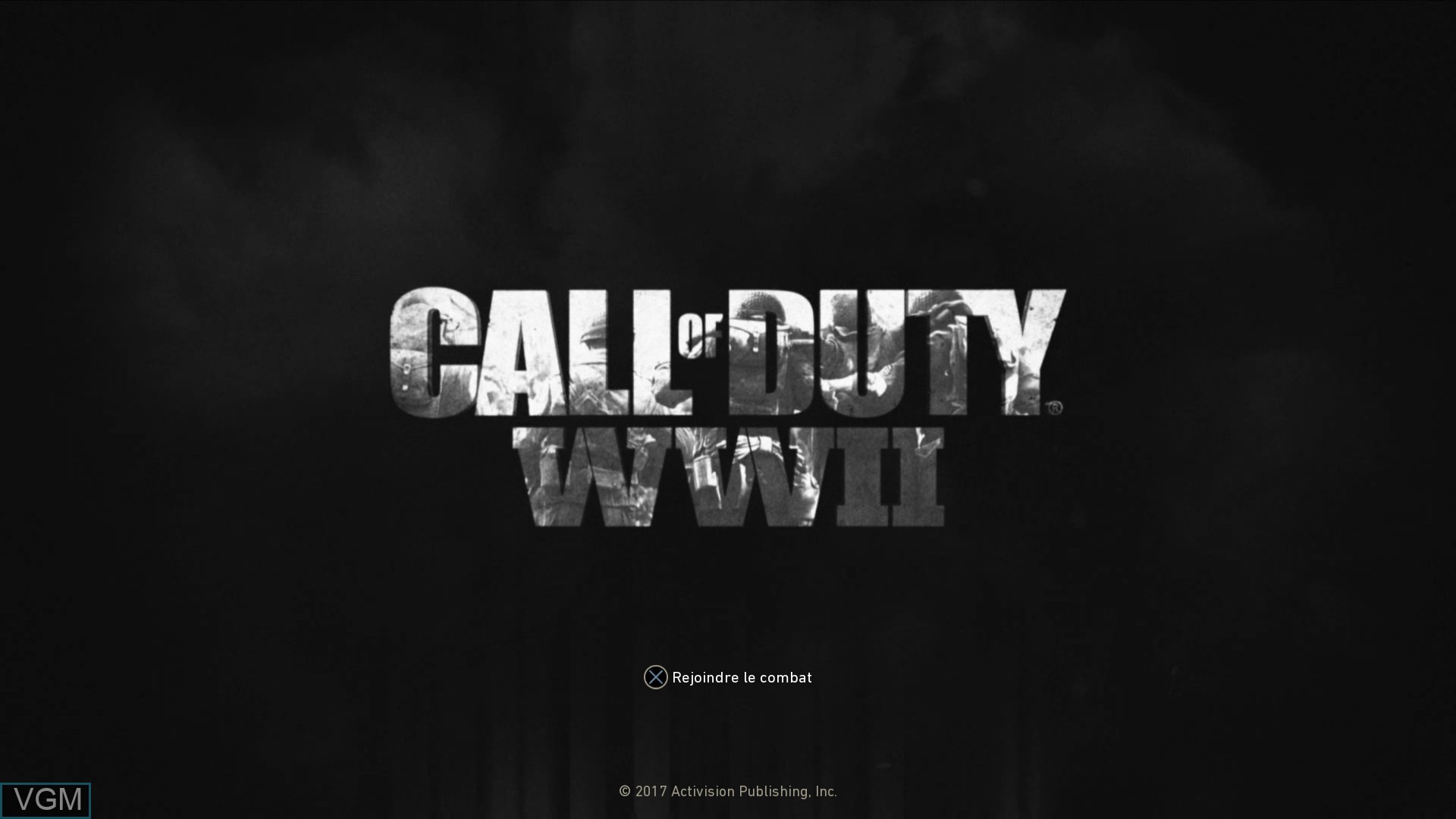 Title screen of the game Call of Duty - WWII on Sony Playstation 4