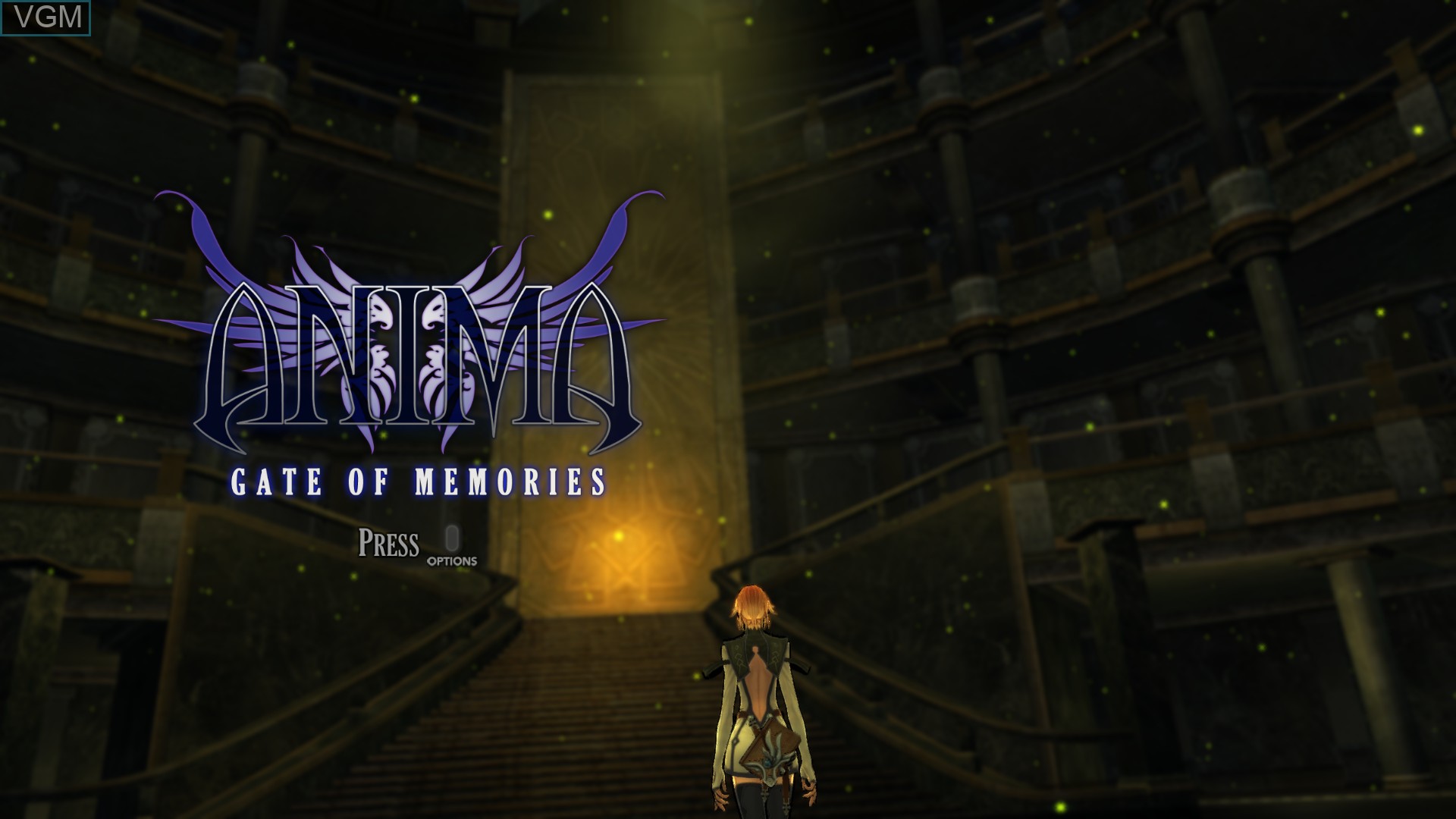 Title screen of the game Anima - Gate of Memories on Sony Playstation 4