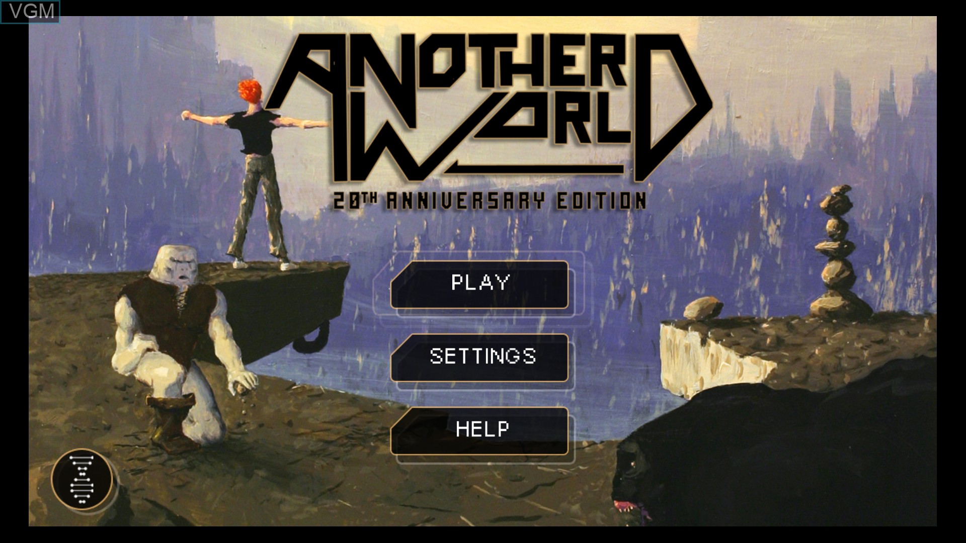 Title screen of the game Another World - 20th Anniversary Edition on Sony Playstation 4