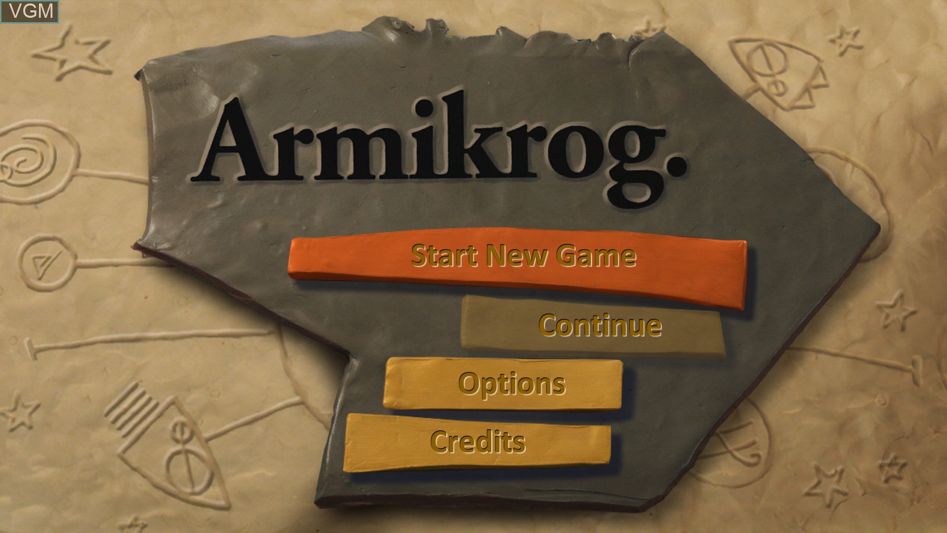 Title screen of the game Armikrog on Sony Playstation 4