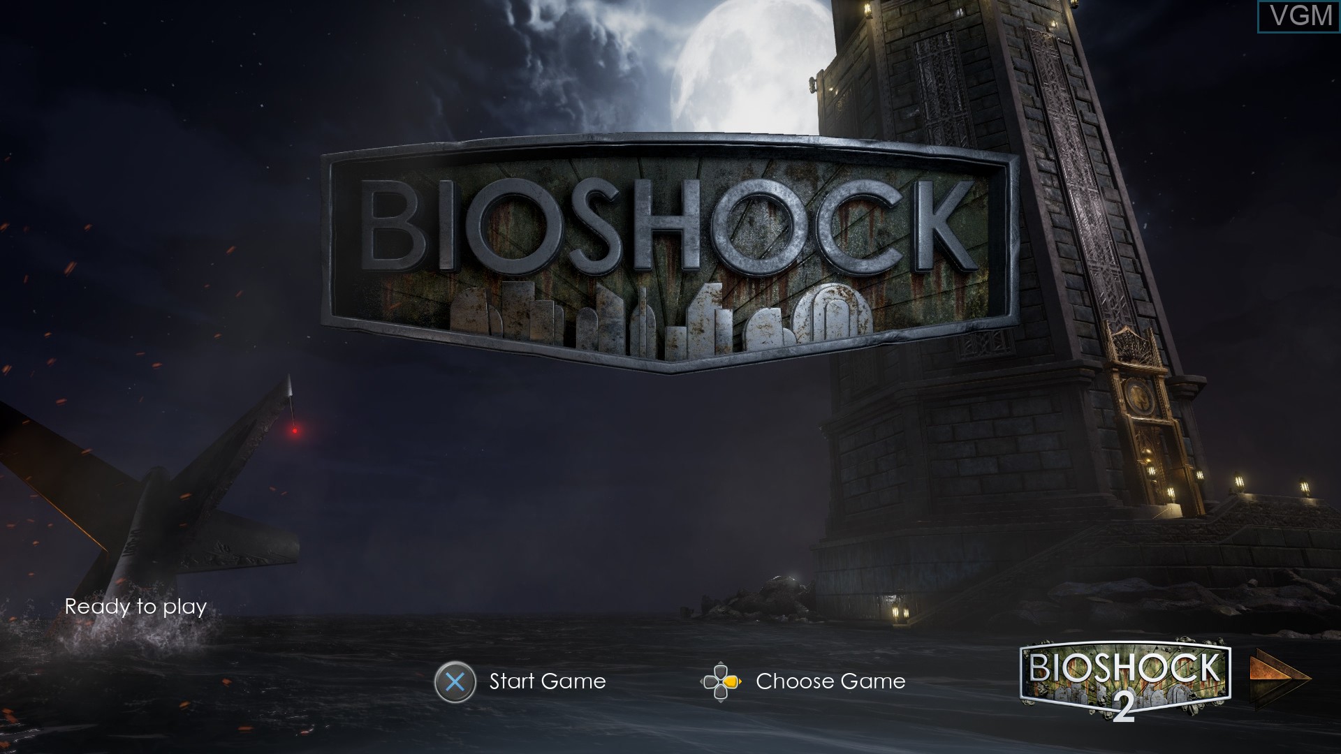Title screen of the game BioShock - The Collection on Sony Playstation 4
