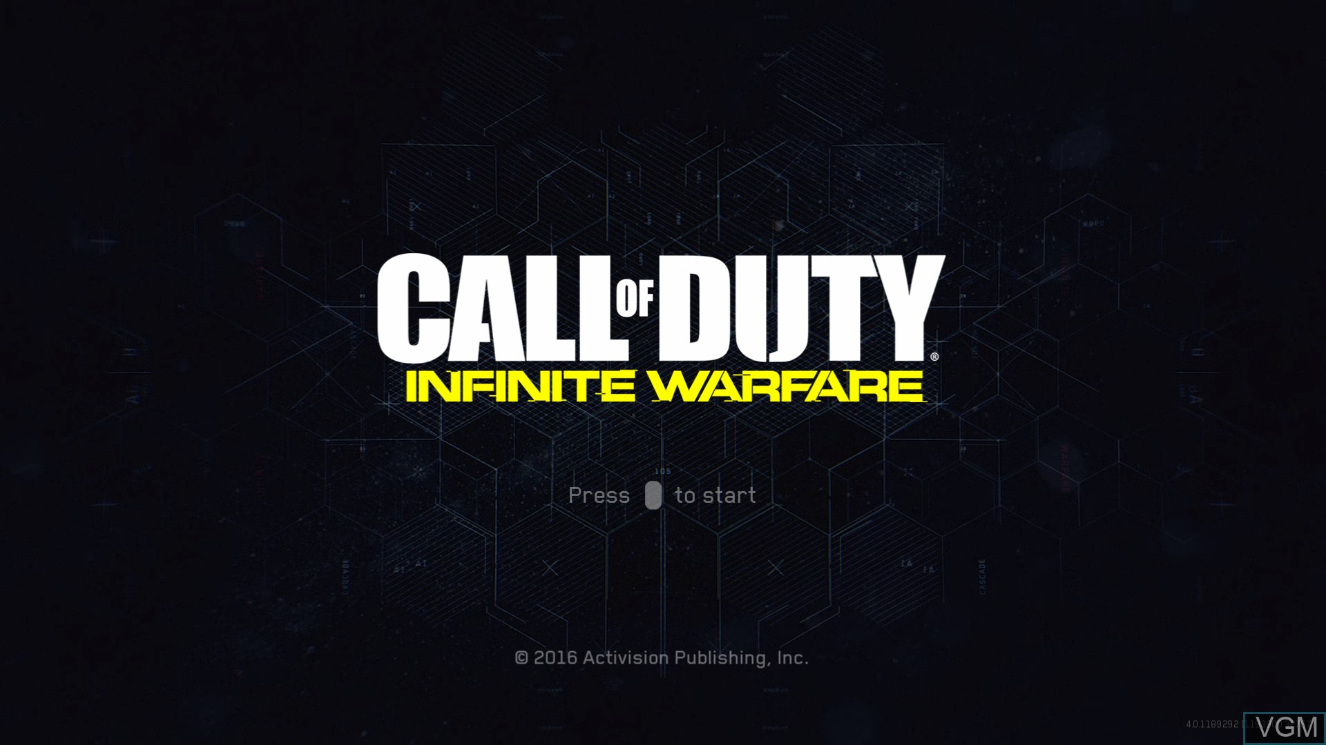 Title screen of the game Call of Duty - Infinite Warfare on Sony Playstation 4