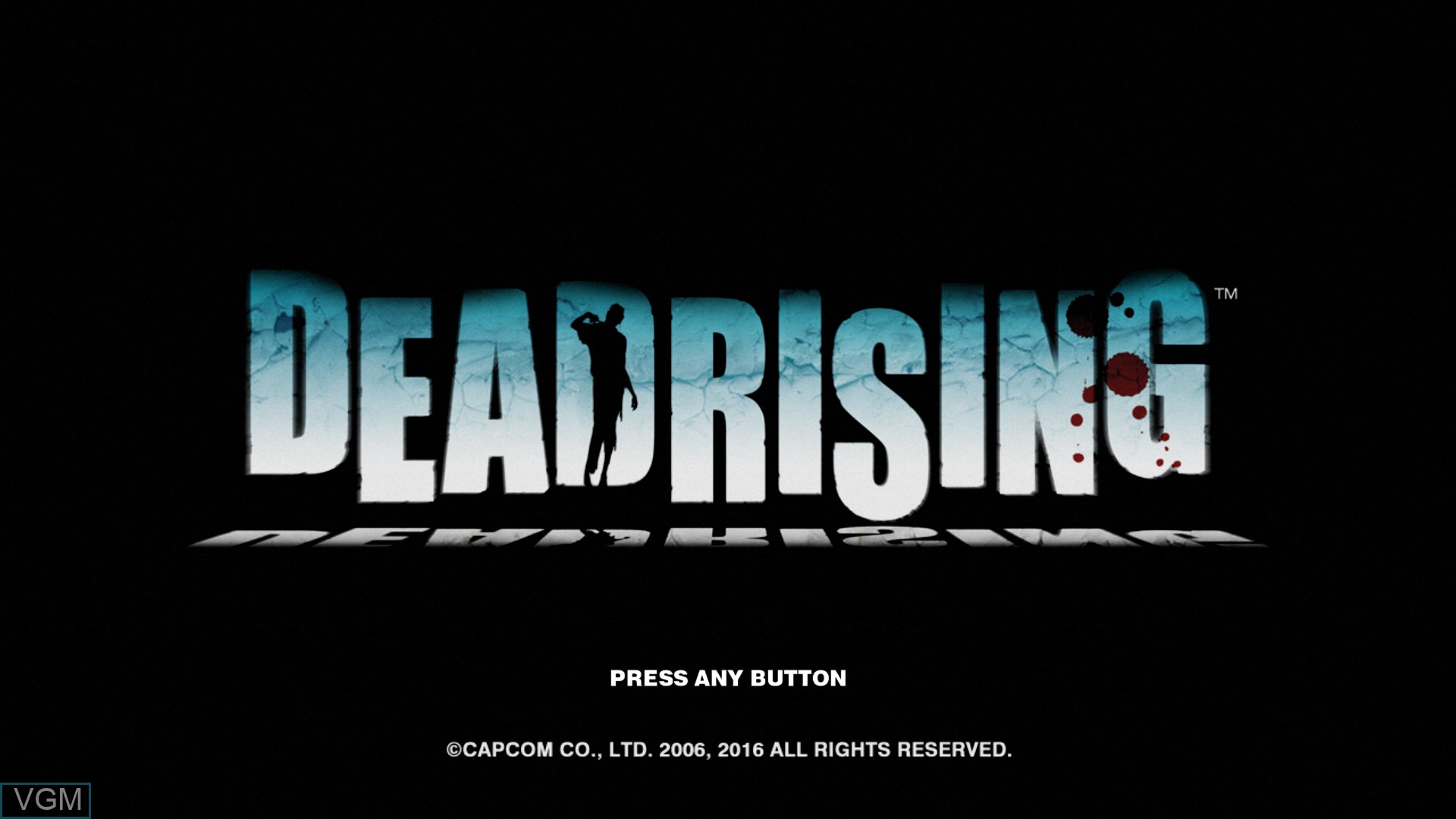 Title screen of the game Dead Rising on Sony Playstation 4