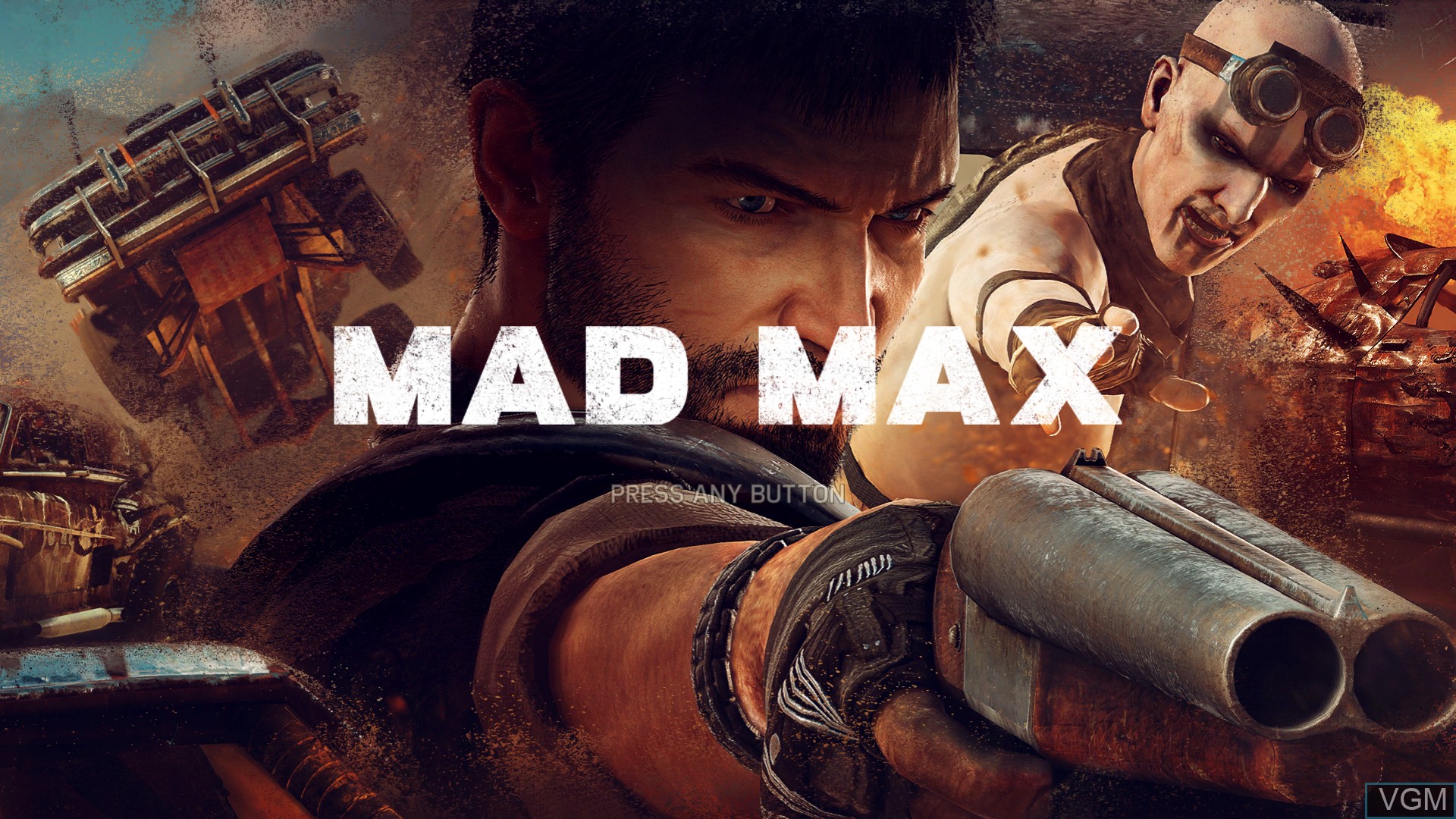 Title screen of the game Mad Max on Sony Playstation 4