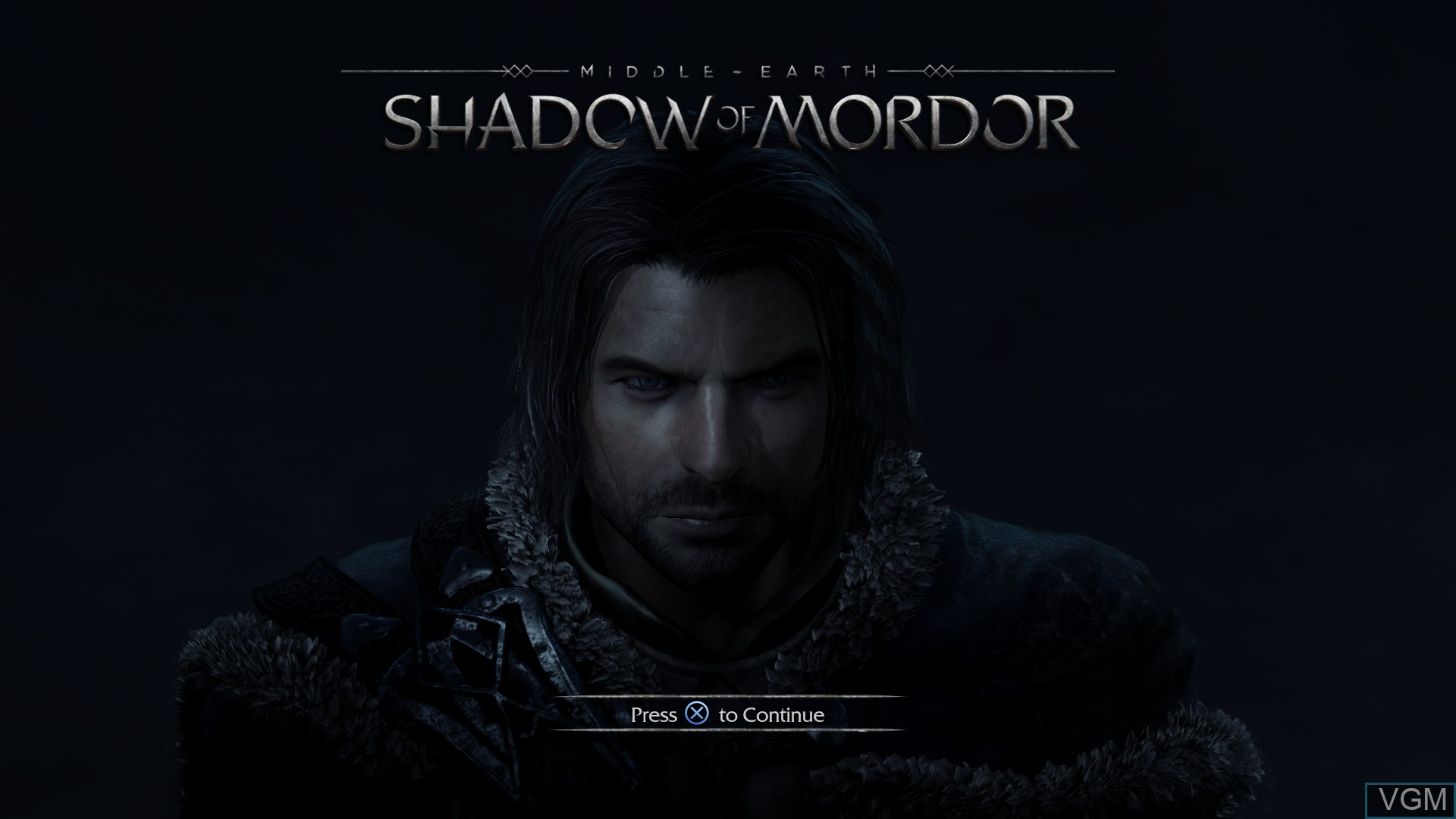 Title screen of the game Middle-earth - Shadow of Mordor on Sony Playstation 4