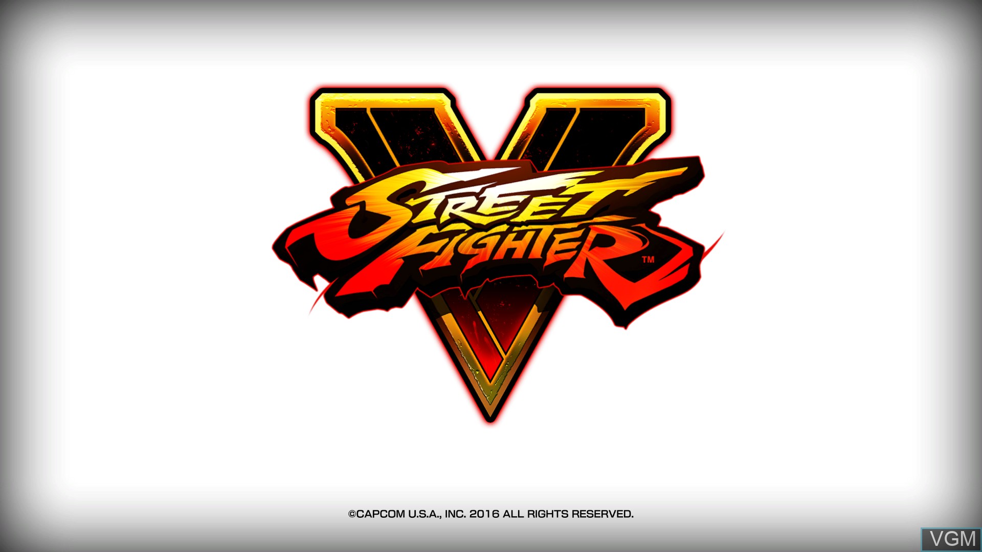Title screen of the game Street Fighter V on Sony Playstation 4