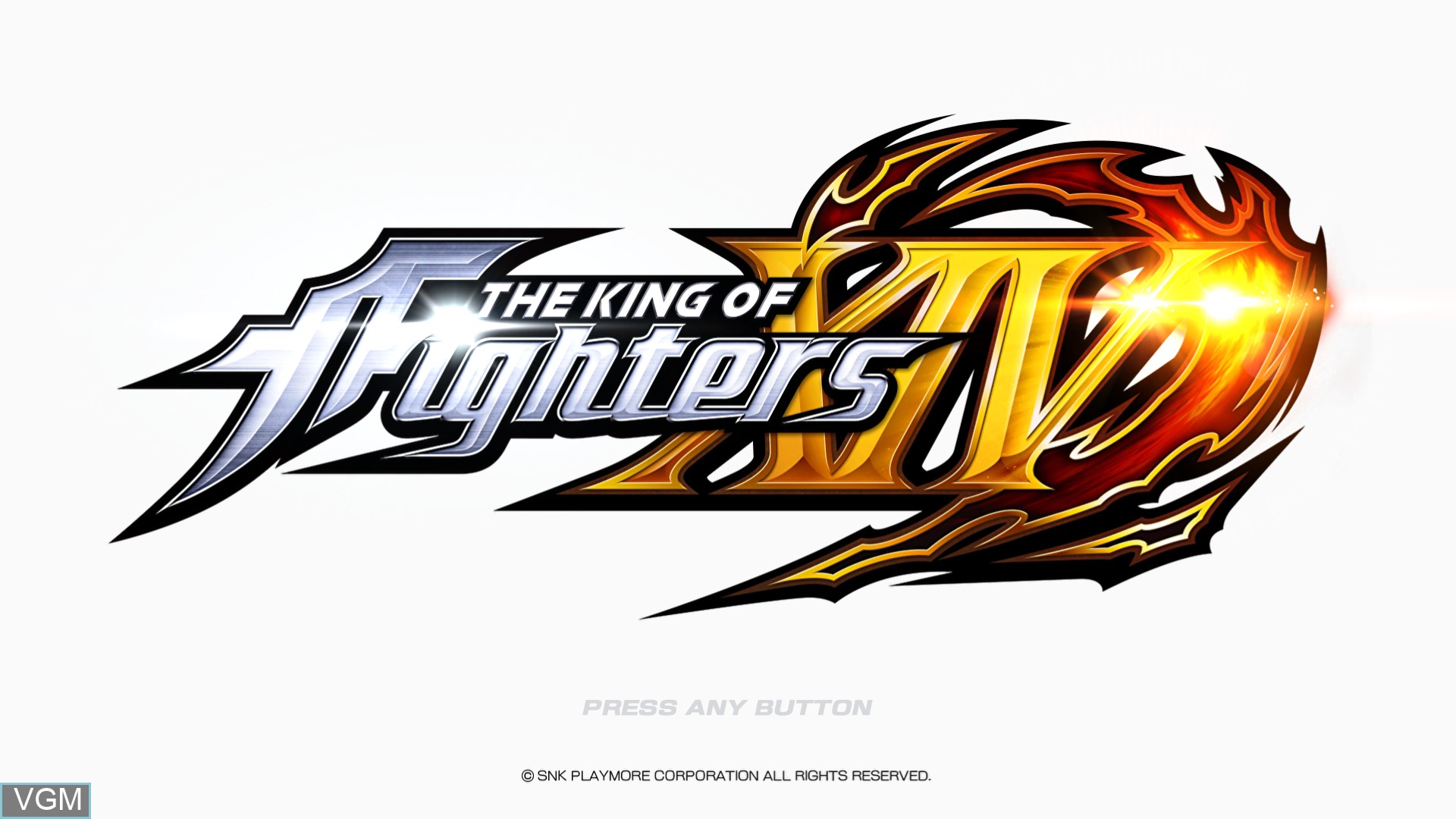 Title screen of the game King of Fighters XIV, The on Sony Playstation 4