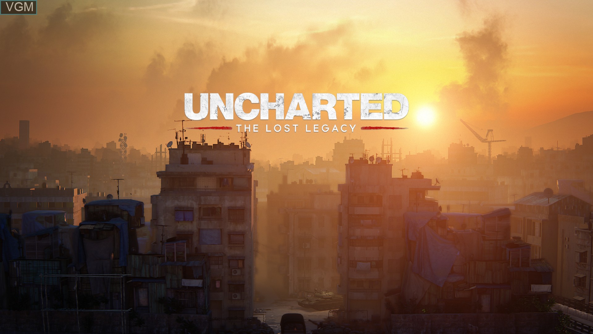 Title screen of the game Uncharted - The Lost Legacy on Sony Playstation 4