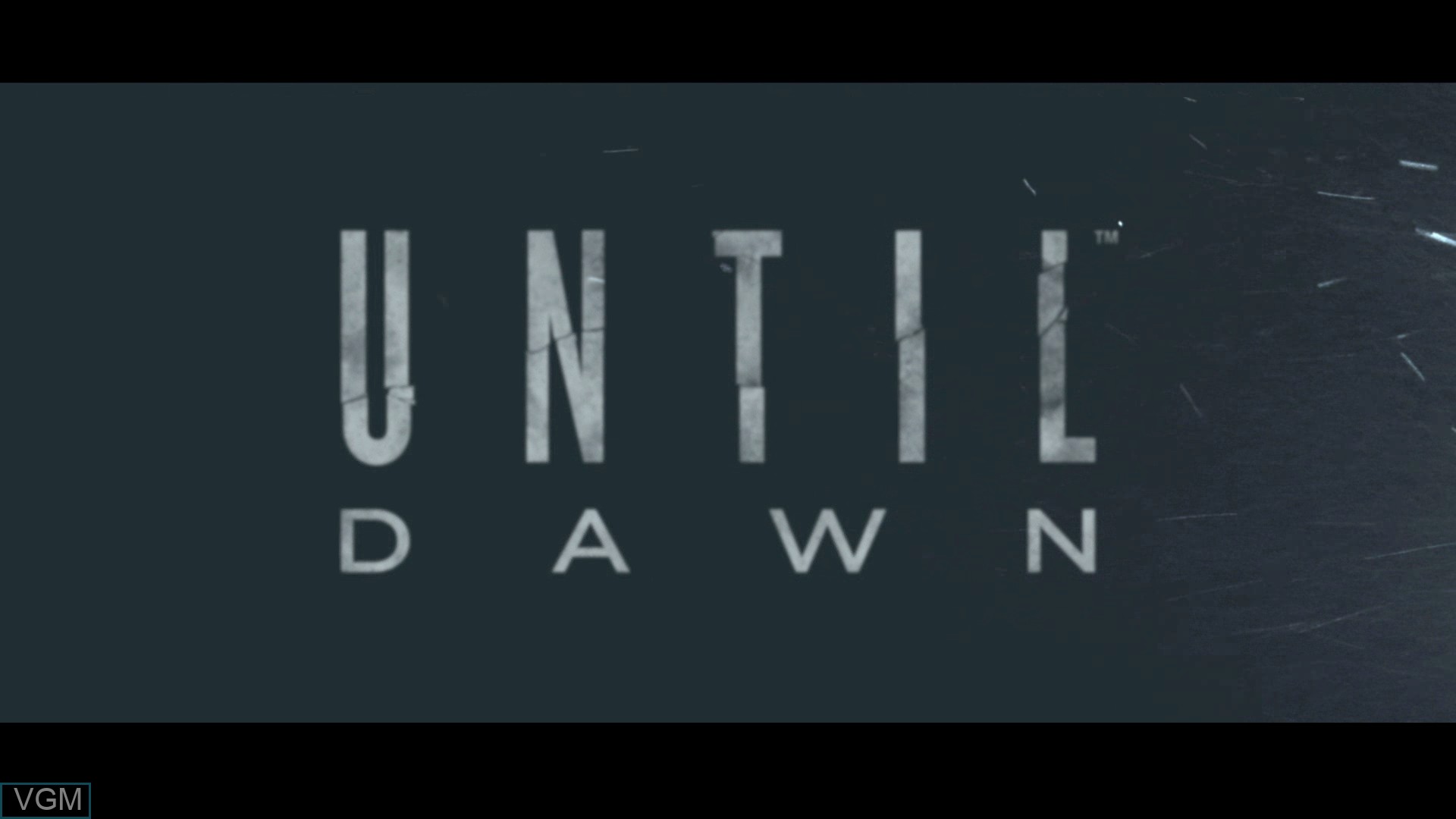 Title screen of the game Until Dawn on Sony Playstation 4