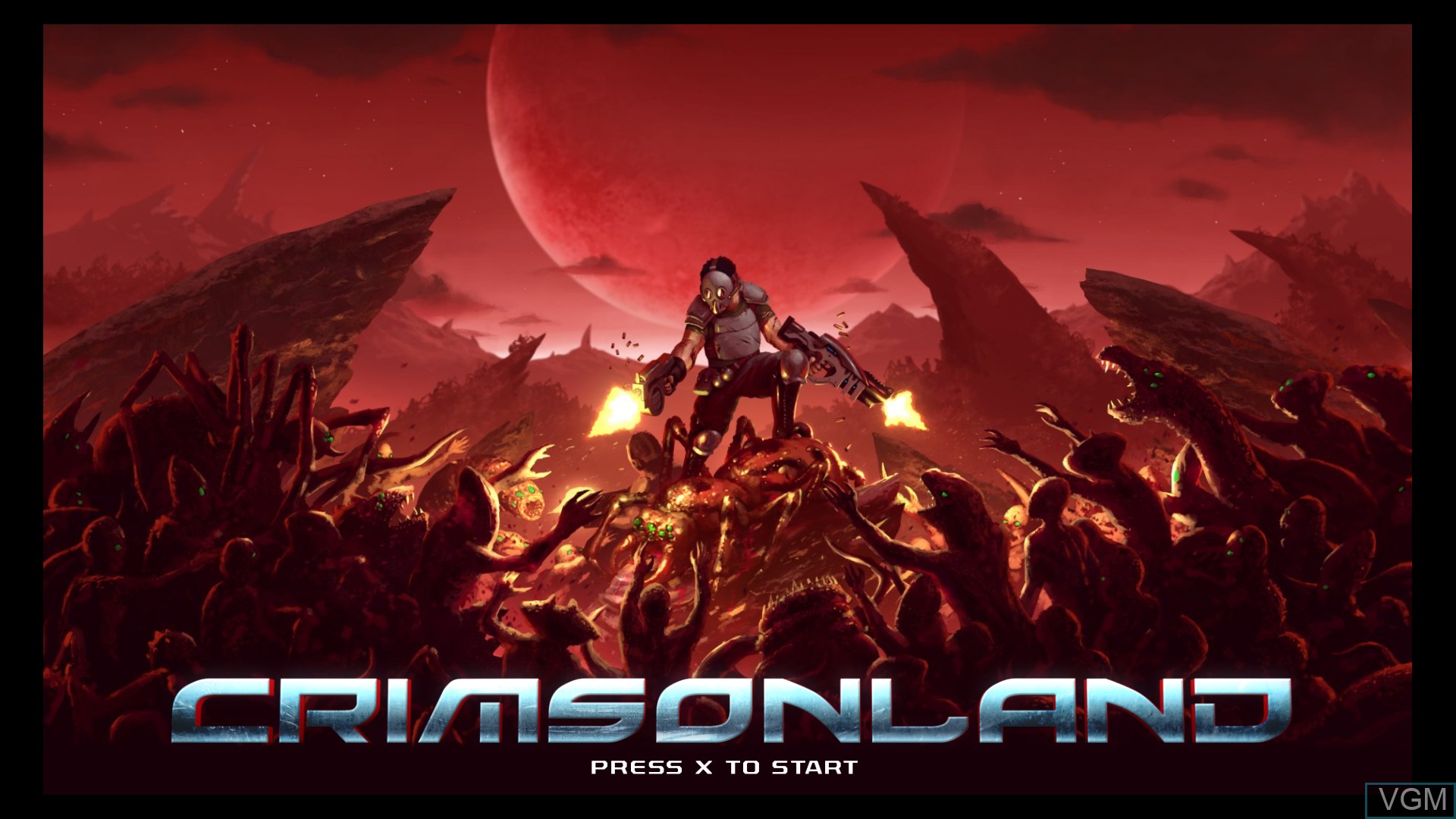 Title screen of the game Crimsonland on Sony Playstation 4