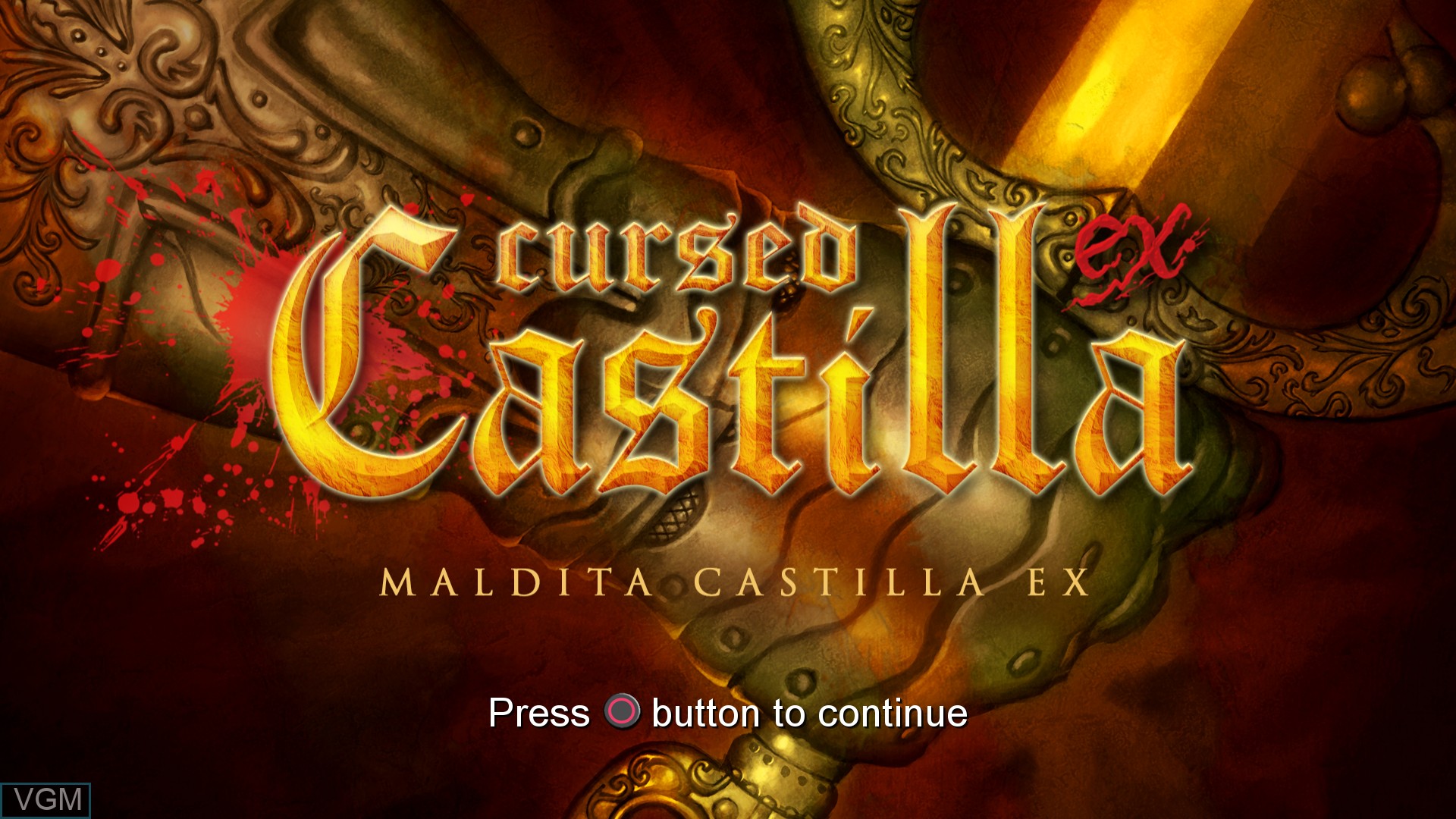 Title screen of the game Maldita Castilla EX - Cursed Castilla on Sony Playstation 4