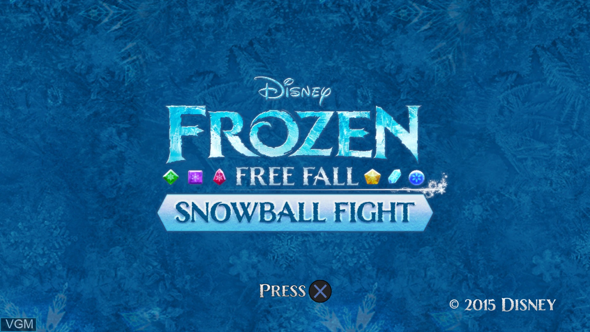 Title screen of the game Frozen Free Fall - Snowball Fight on Sony Playstation 4