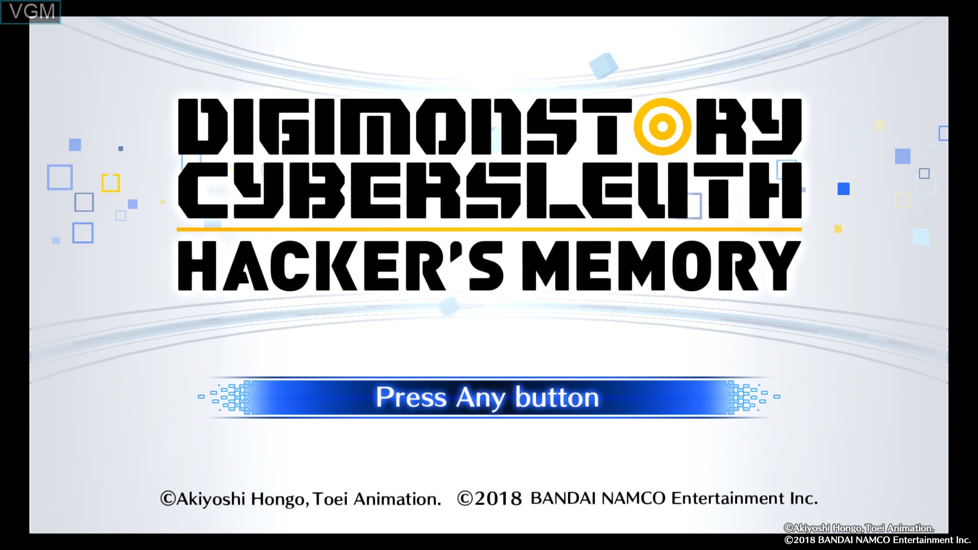 Title screen of the game Digimon Story Cyber Sleuth - Hacker's Memory on Sony Playstation 4