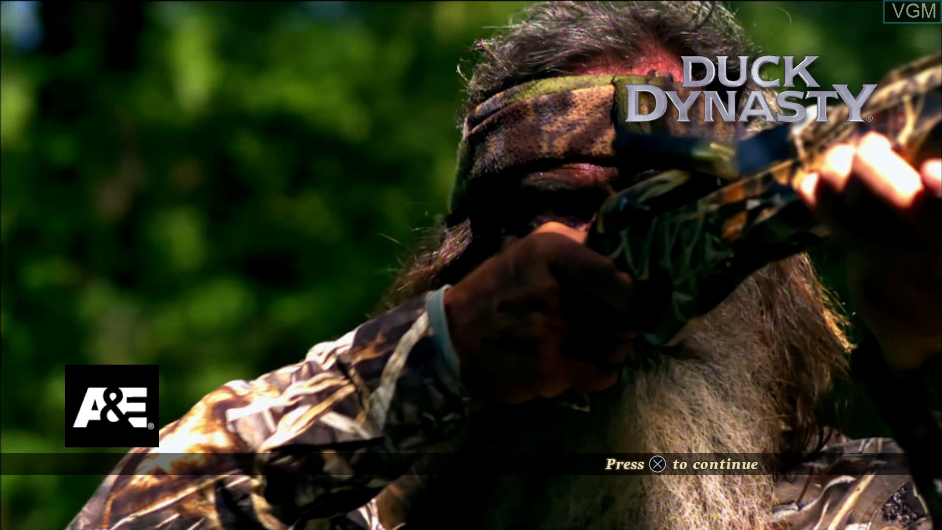 Title screen of the game Duck Dynasty on Sony Playstation 4