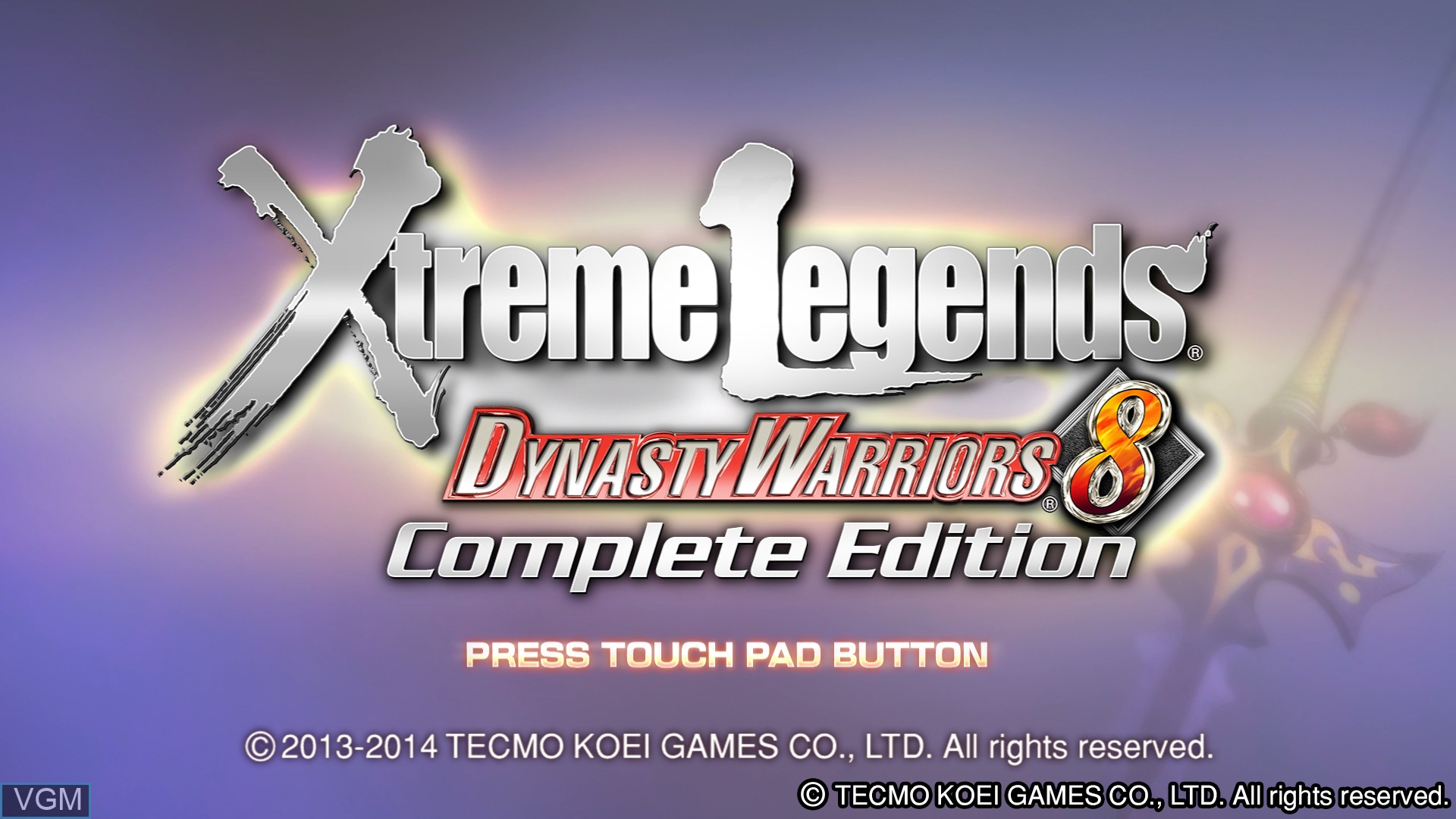 Title screen of the game Dynasty Warriors 8 - Xtreme Legends Complete Edition on Sony Playstation 4