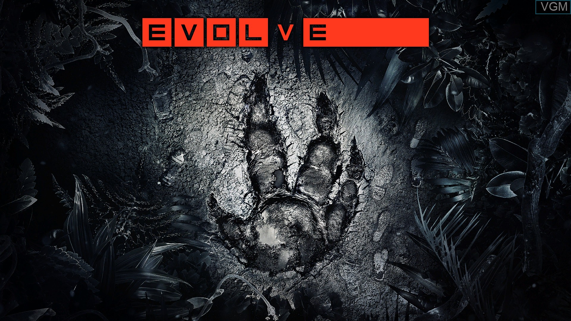 Title screen of the game Evolve on Sony Playstation 4