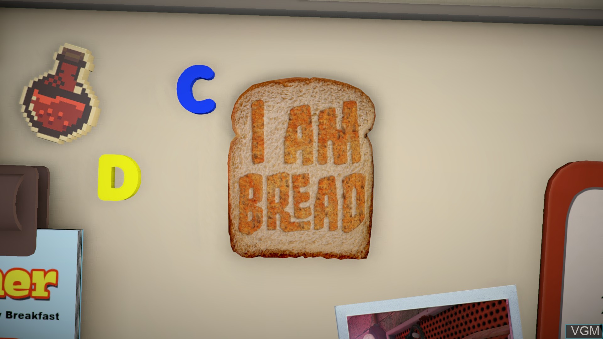 Title screen of the game I Am Bread on Sony Playstation 4