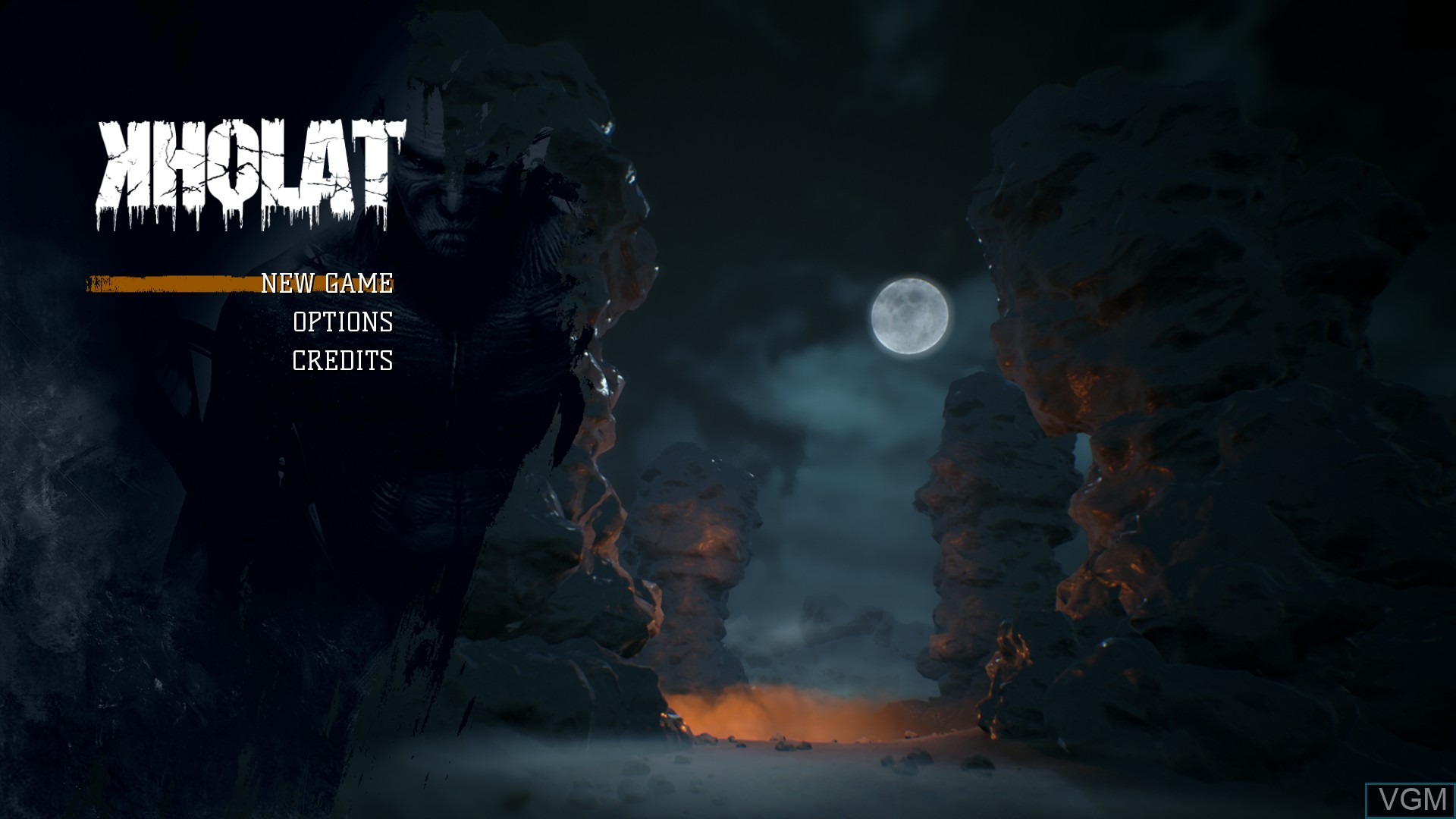 Title screen of the game Kholat on Sony Playstation 4