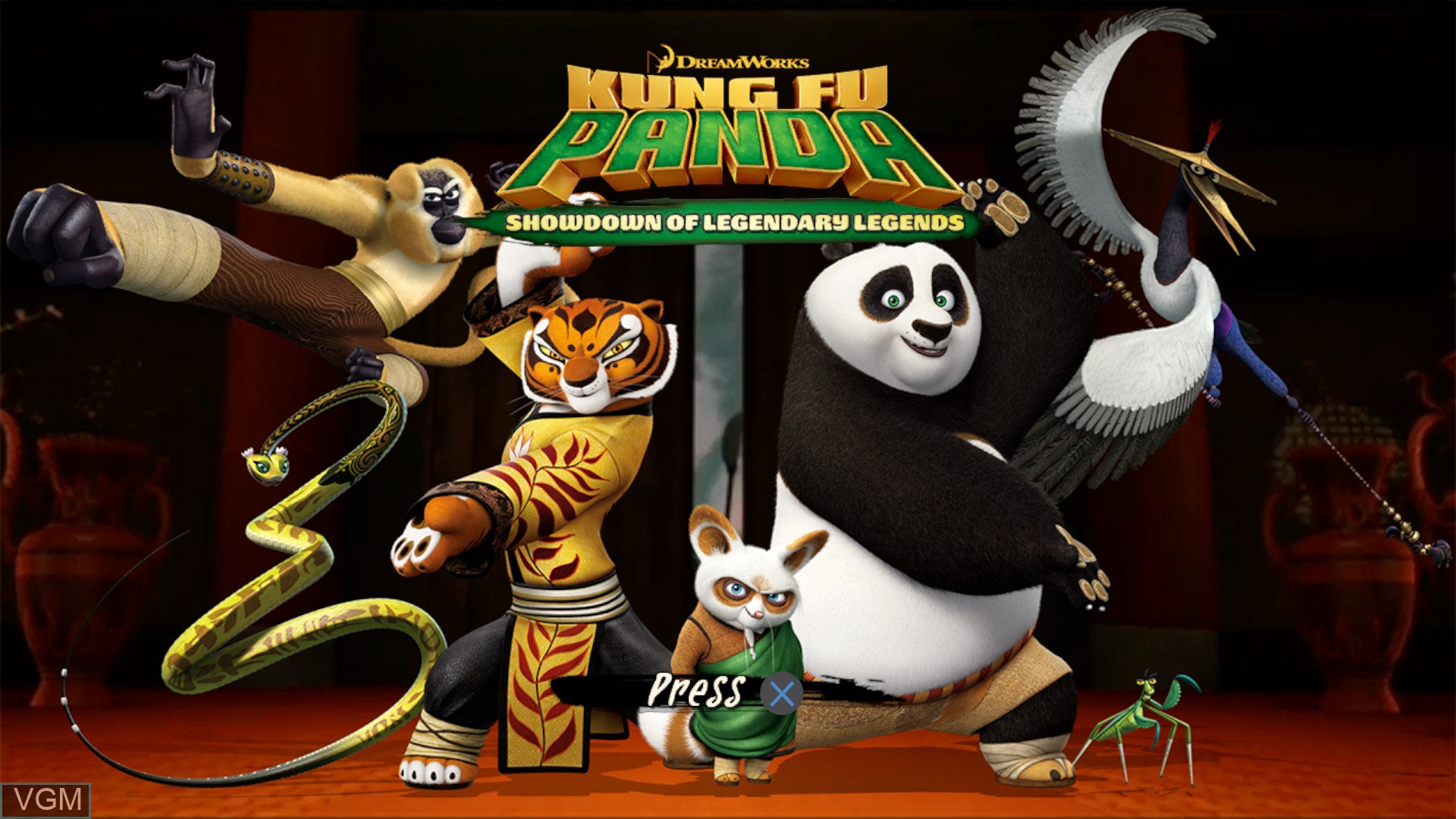 Title screen of the game Kung Fu Panda - Showdown of Legendary Legends on Sony Playstation 4