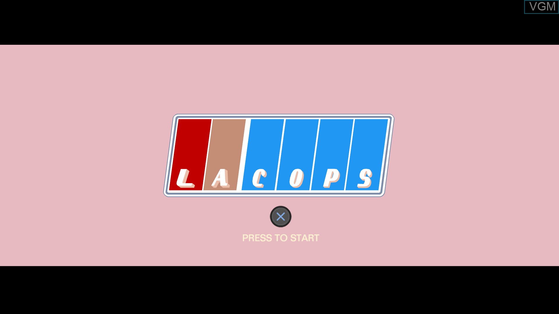 Title screen of the game LA Cops on Sony Playstation 4