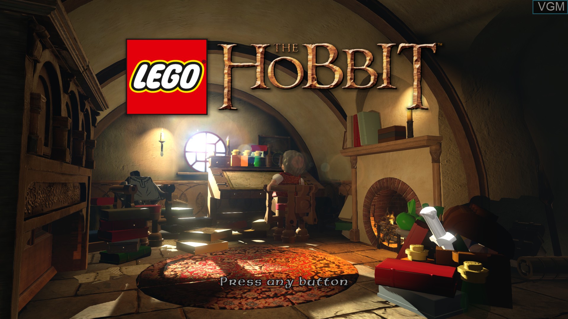Title screen of the game LEGO The Hobbit on Sony Playstation 4