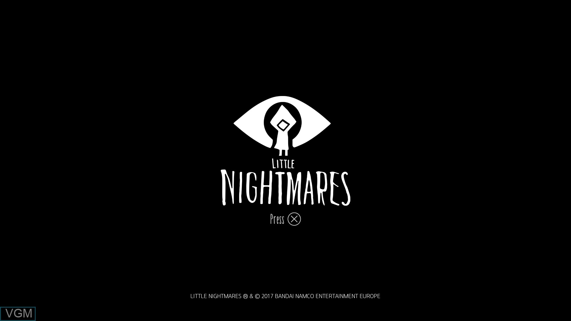 Title screen of the game Little Nightmares on Sony Playstation 4