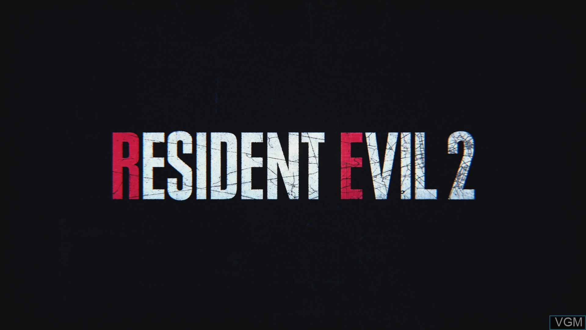 Title screen of the game Resident Evil 2 on Sony Playstation 4