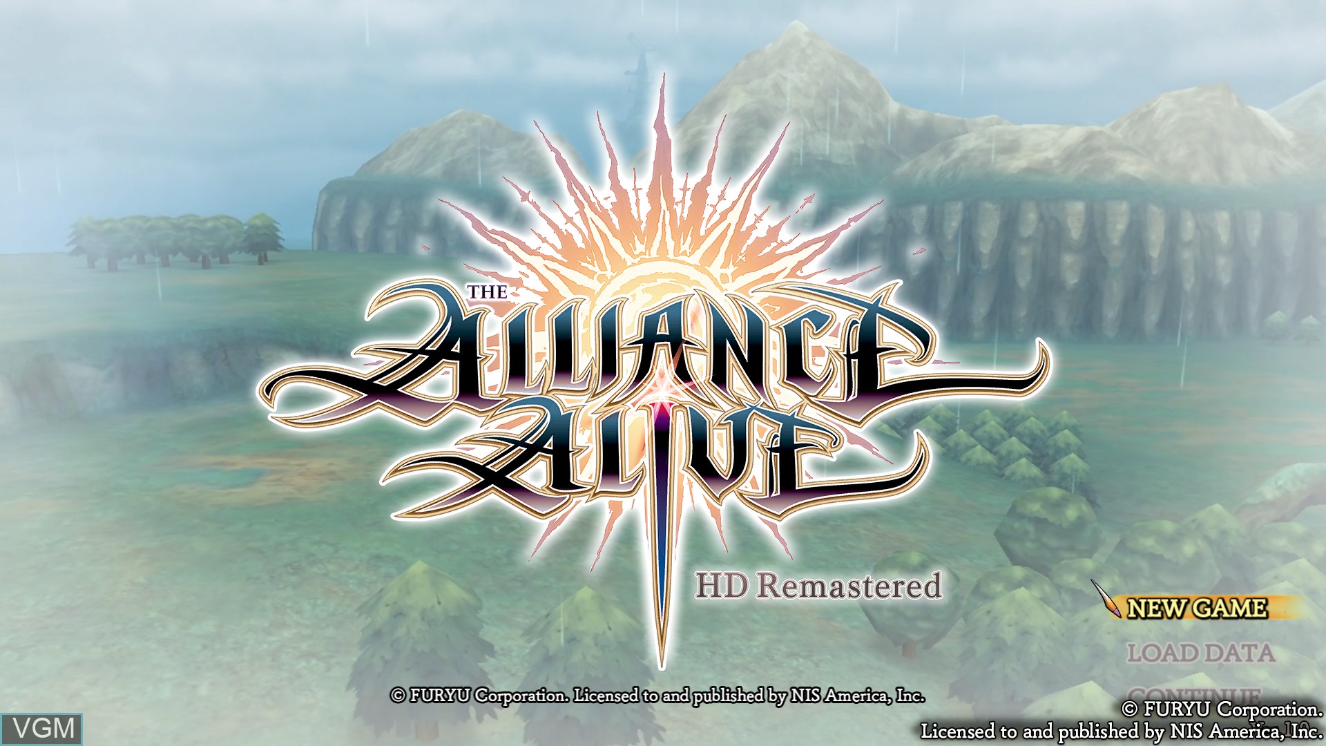 Title screen of the game Alliance Alive HD Remastered, The on Sony Playstation 4