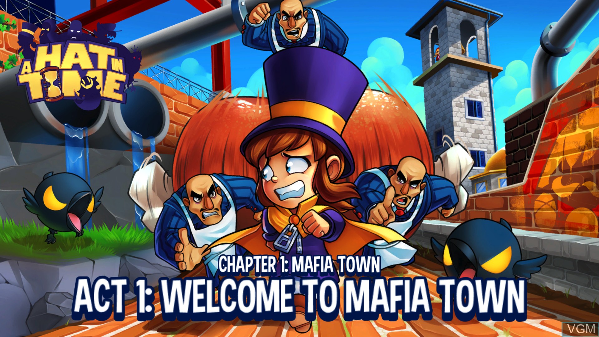Menu screen of the game Hat in Time, A on Sony Playstation 4