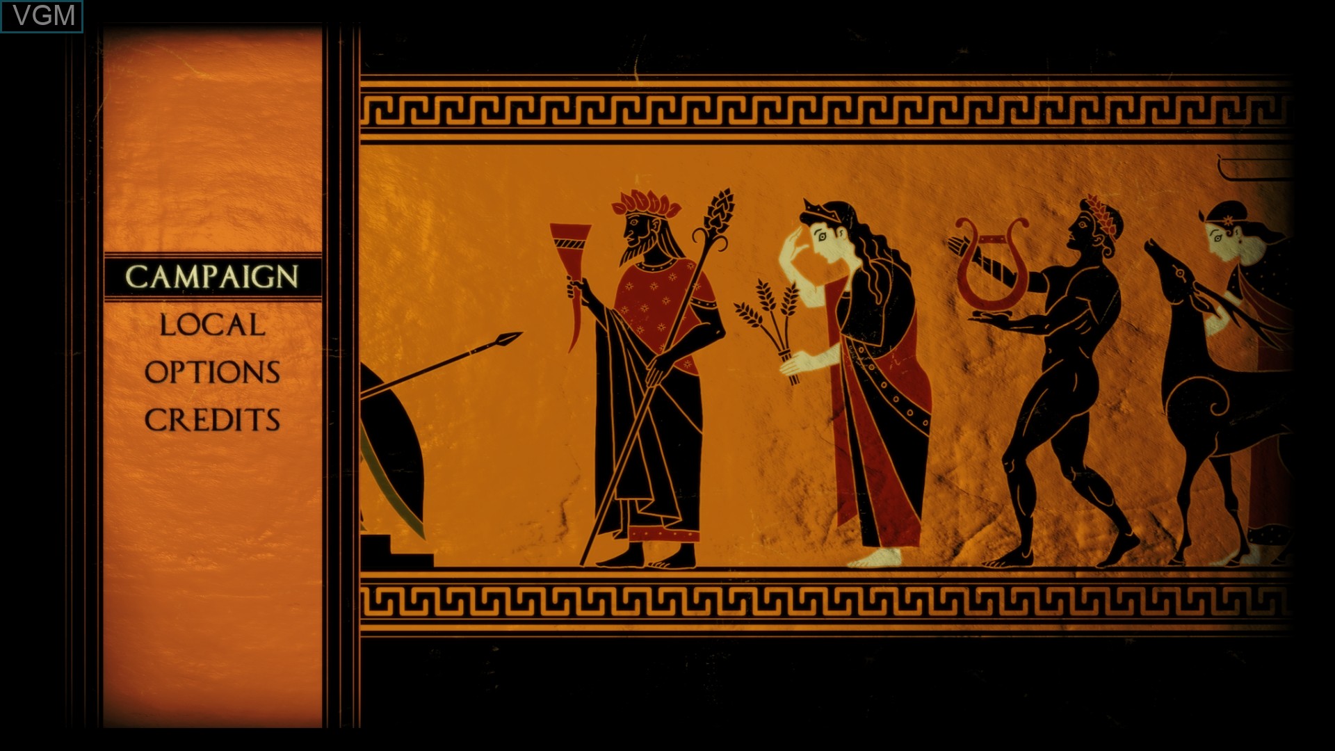 Menu screen of the game Apotheon on Sony Playstation 4