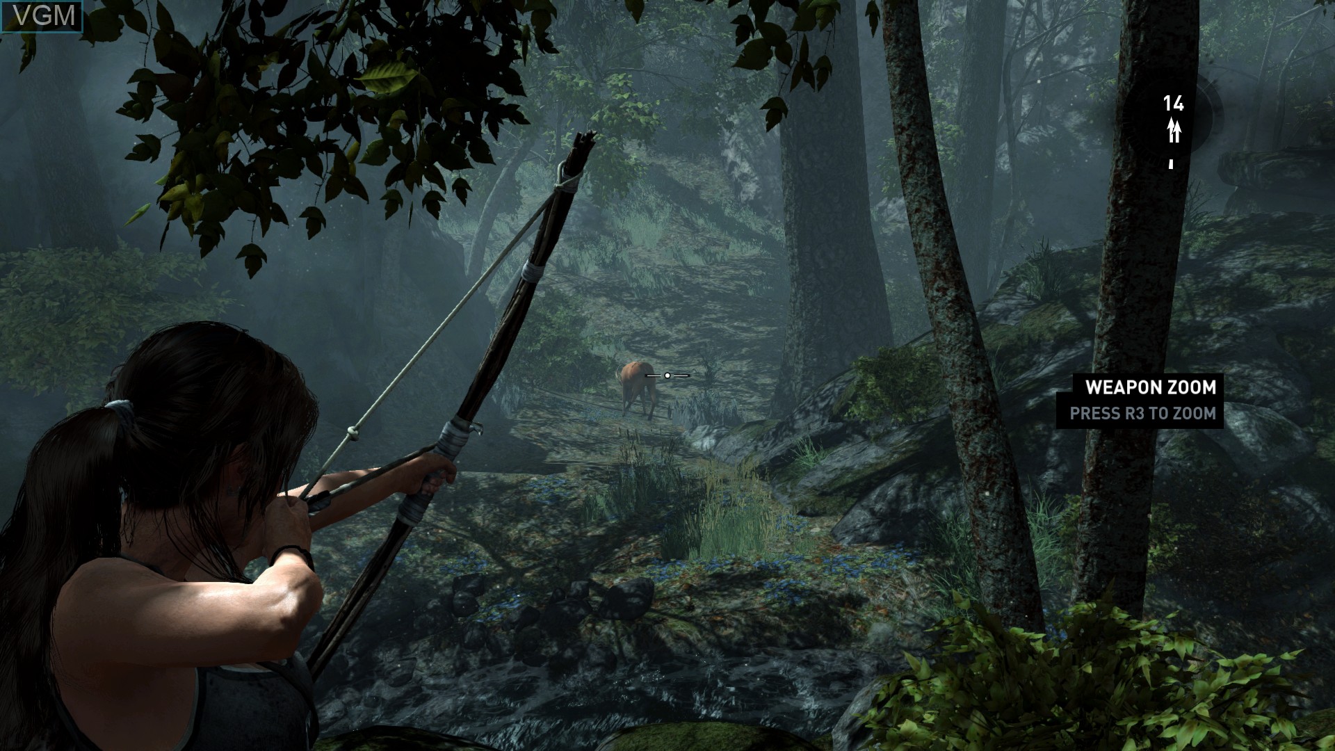 Menu screen of the game Tomb Raider - Definitive Edition on Sony Playstation 4