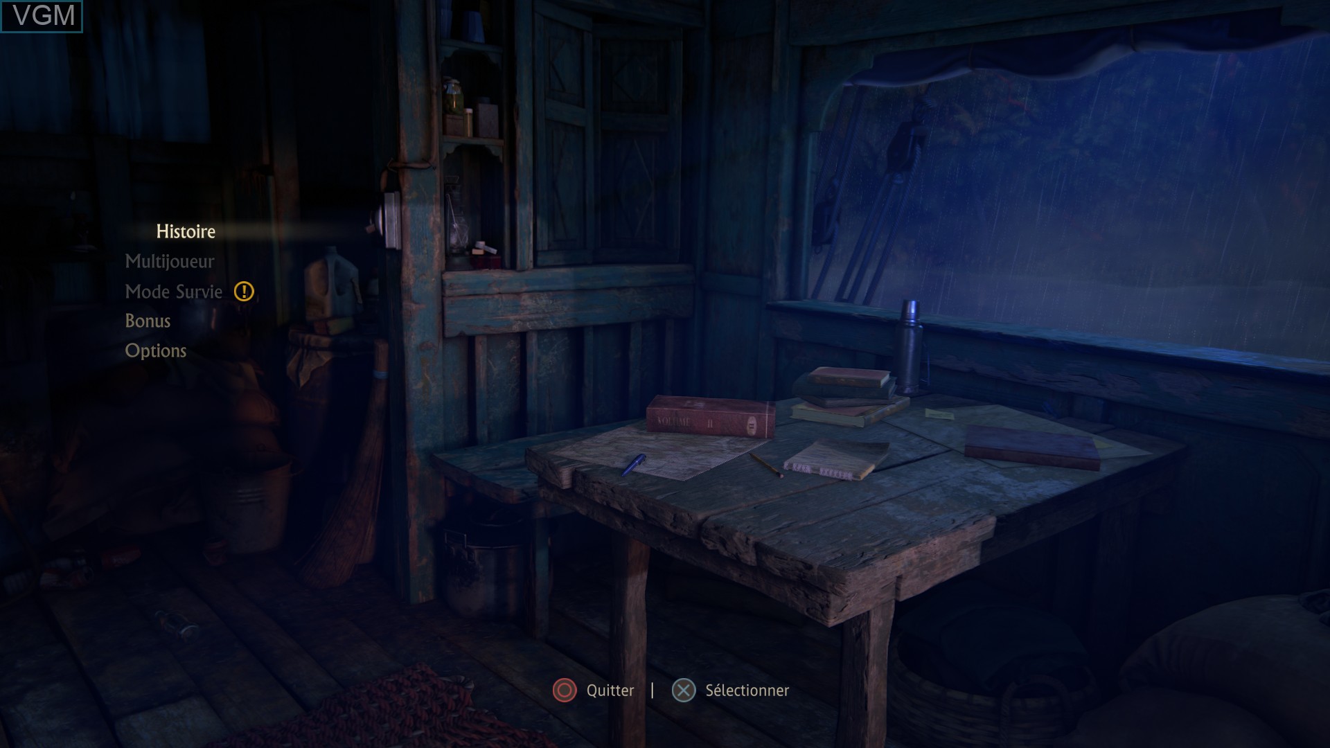 Menu screen of the game Uncharted - The Lost Legacy on Sony Playstation 4