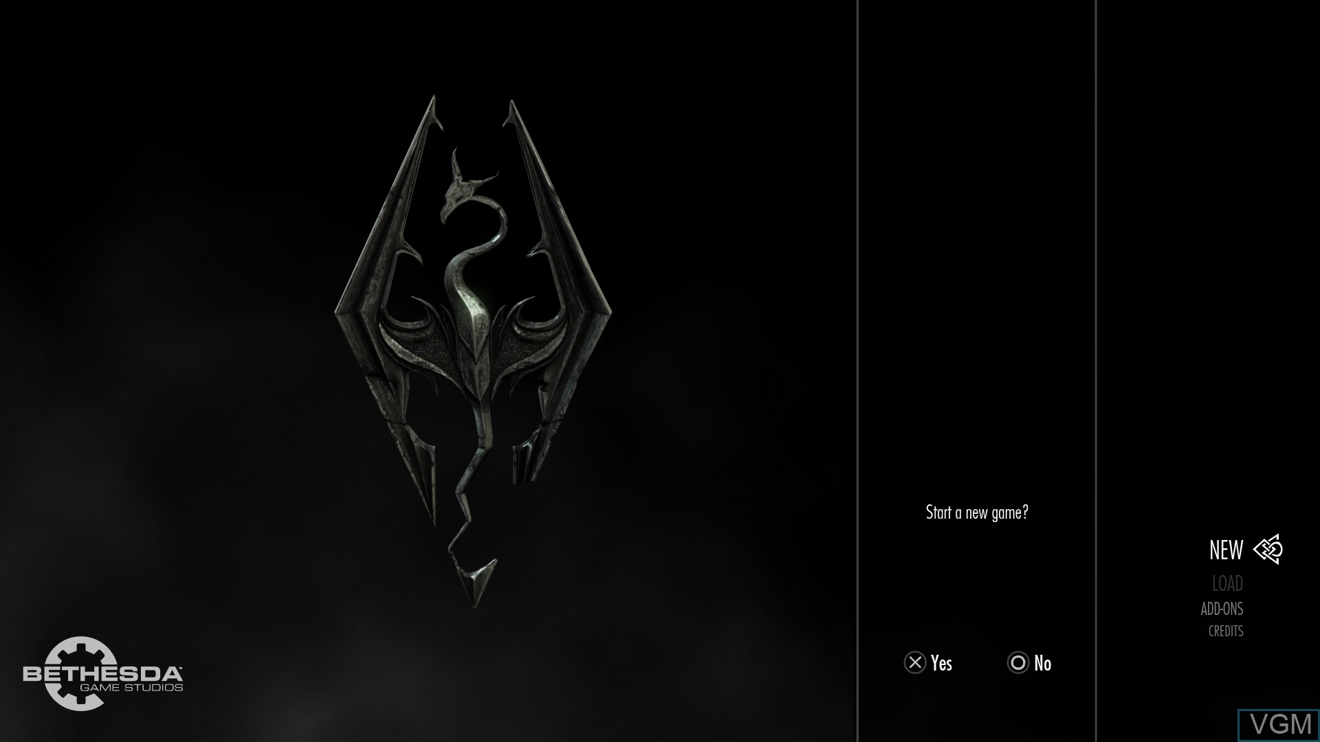 Menu screen of the game Elder Scrolls V, The - Skyrim Anniversary Edition on Sony Playstation 4