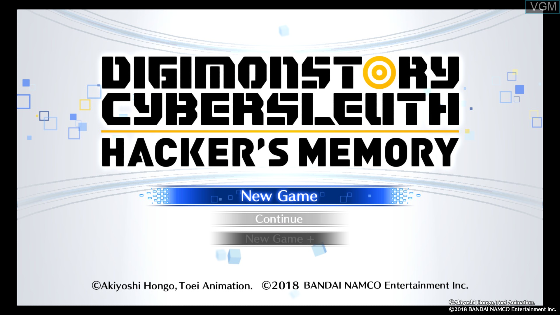 Menu screen of the game Digimon Story Cyber Sleuth - Hacker's Memory on Sony Playstation 4