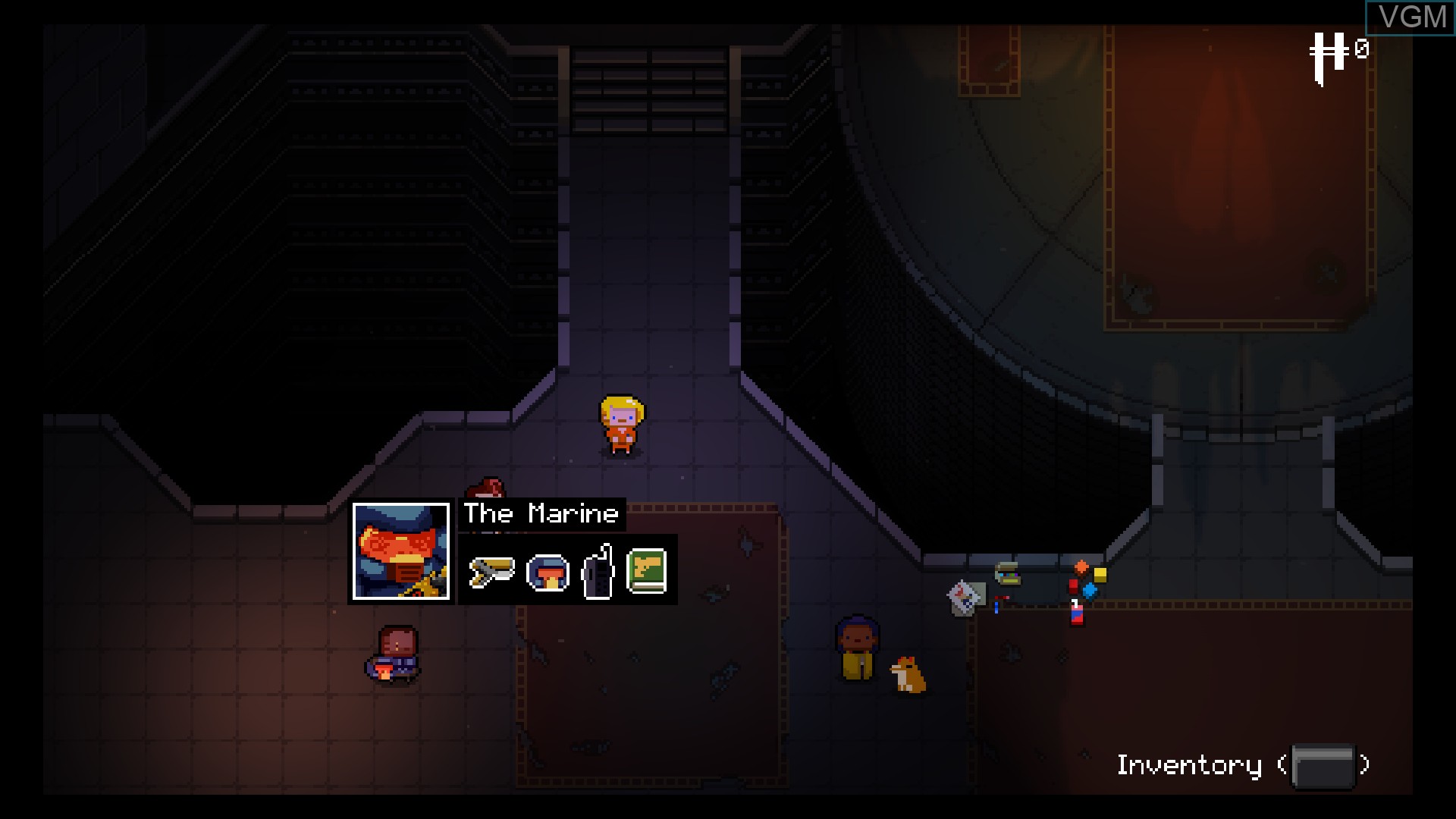 Menu screen of the game Enter the Gungeon on Sony Playstation 4