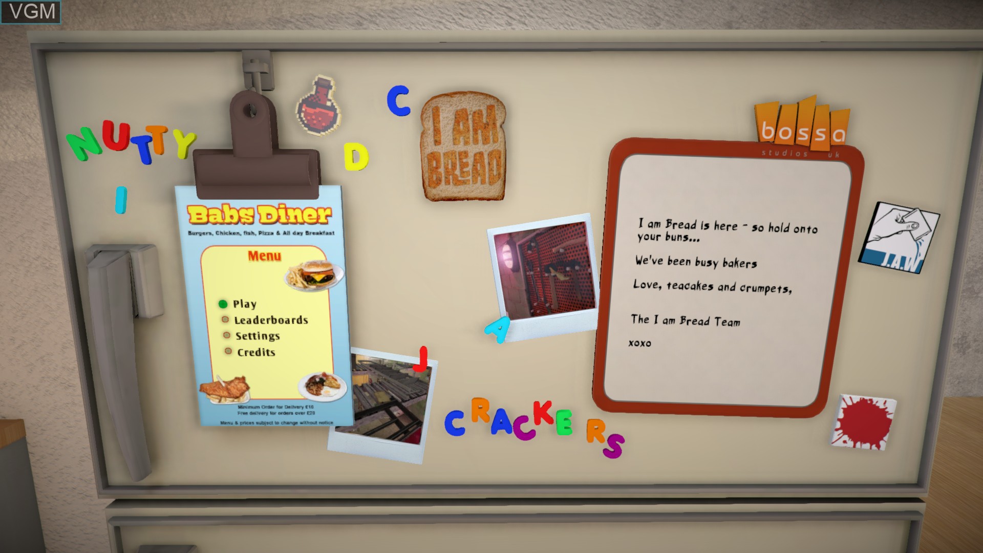 Menu screen of the game I Am Bread on Sony Playstation 4